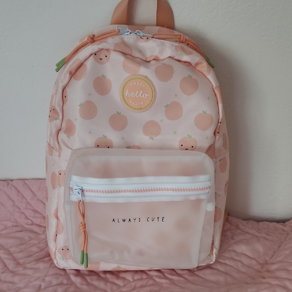 Sweet Peach Kids Backpack with Front Pocket